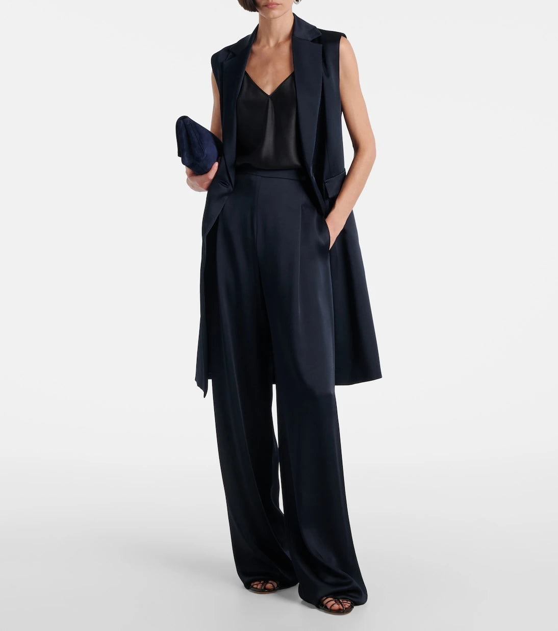 Max Mara - Dritto crêpe satin wide-leg pants