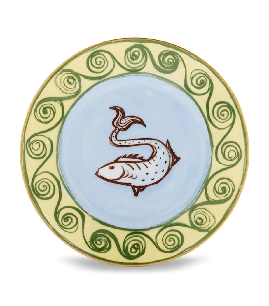 GINORI 1735 Porcelain Il Viaggio di Nettuno Bread Plate (16cm)