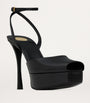 Saint Laurent Black Leather La Scandale Platform Sandals 85