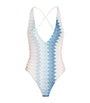 Multi Zigzag Cross-Back Swimsuit