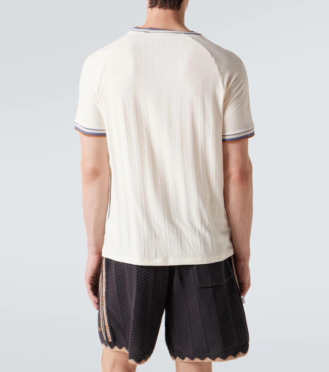 Adidas - تيشيرت x CLOT محبوك مضلّع