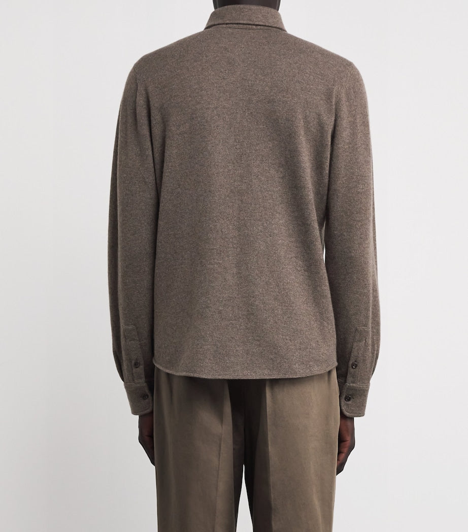 Green Cashmere Overshirt