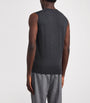 John Smedley Grey Merino Wool V-Neck Sweater Vest