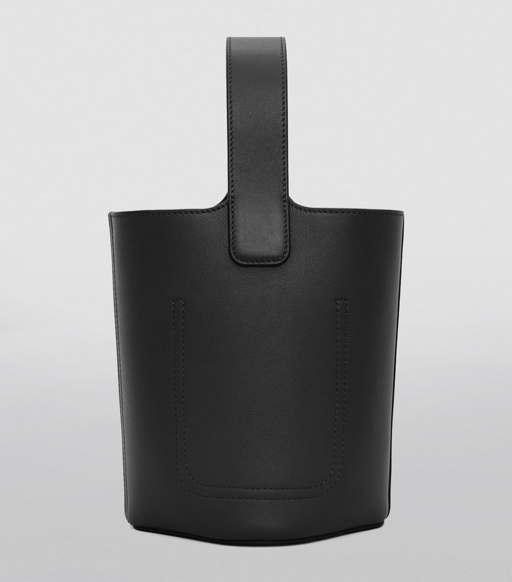 LOEWE Black Mini Leather Pebble Bucket Bag