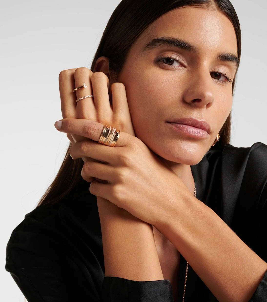 Repossi - Antifer 18kt rose gold ring with diamonds