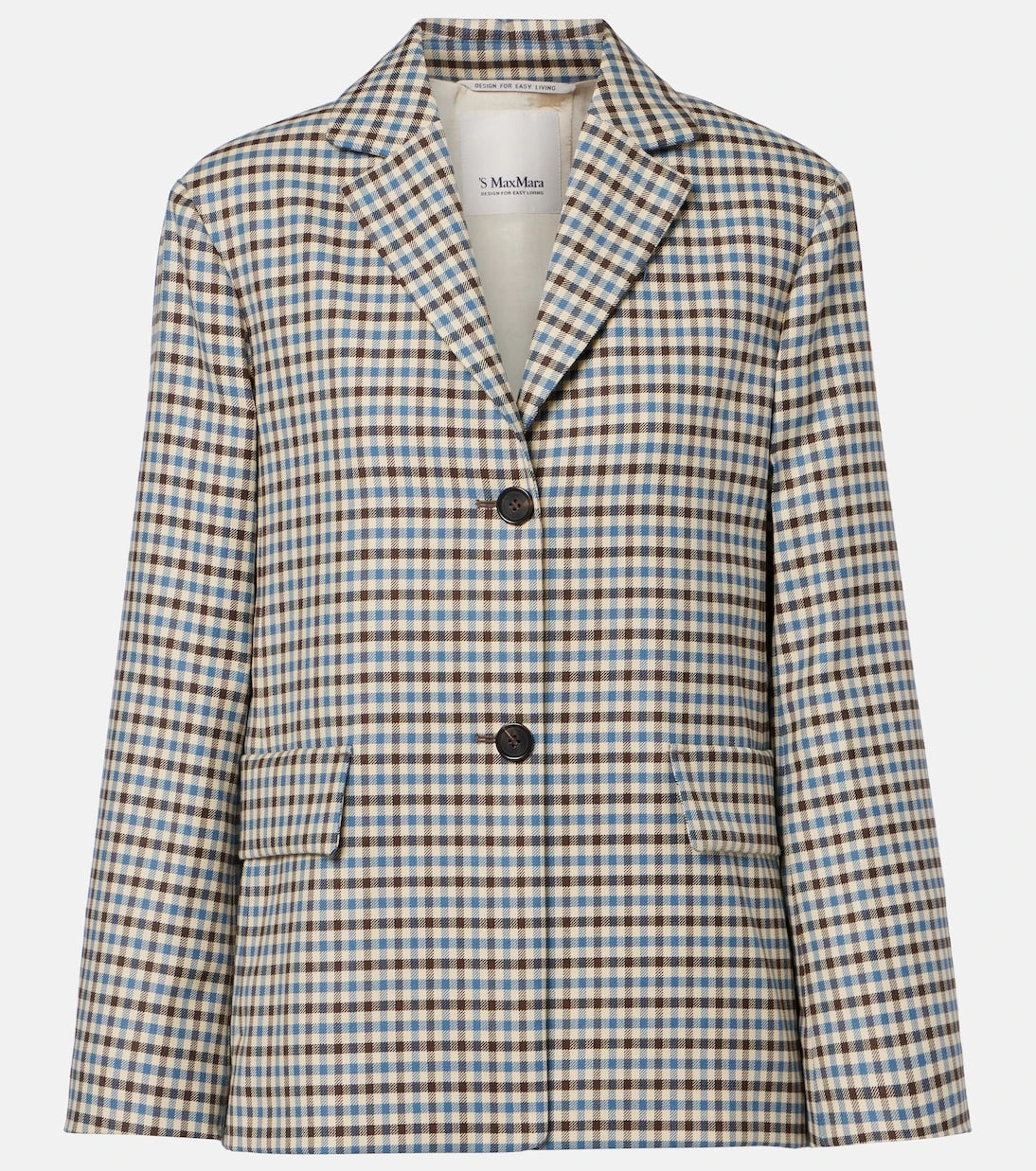 'S Max Mara - Nadia checked wool and cotton blazer