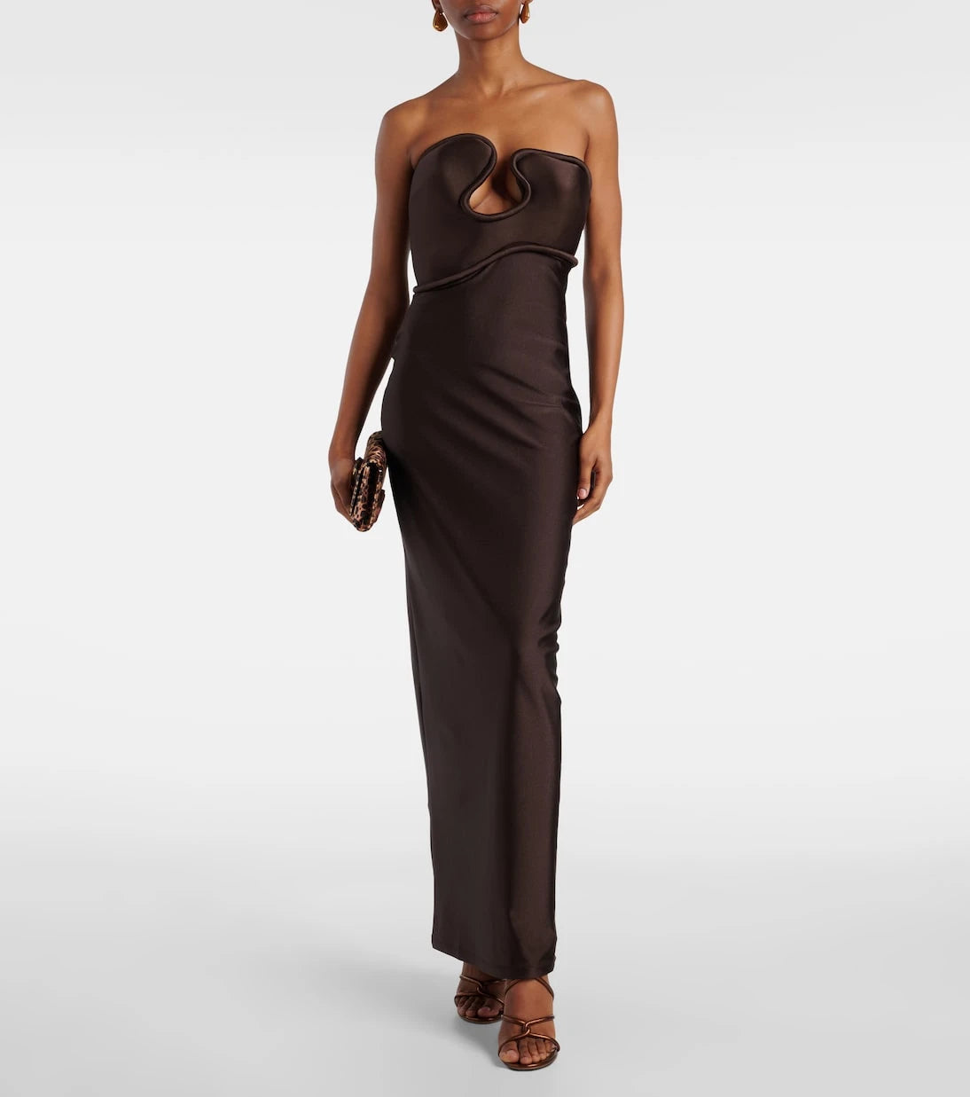 Adriana Degreas - Waves strapless maxi dress