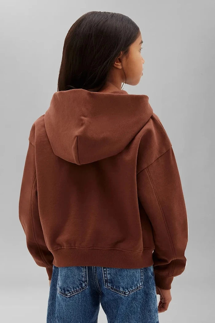 Calvin Klein Jeans çocuk pamuklu kapüşonlu sweatshirt