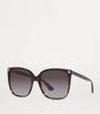 Brown Acetate Square Sunglasses