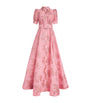 Rebecca Vallance Pink Belted Annette Button Gown