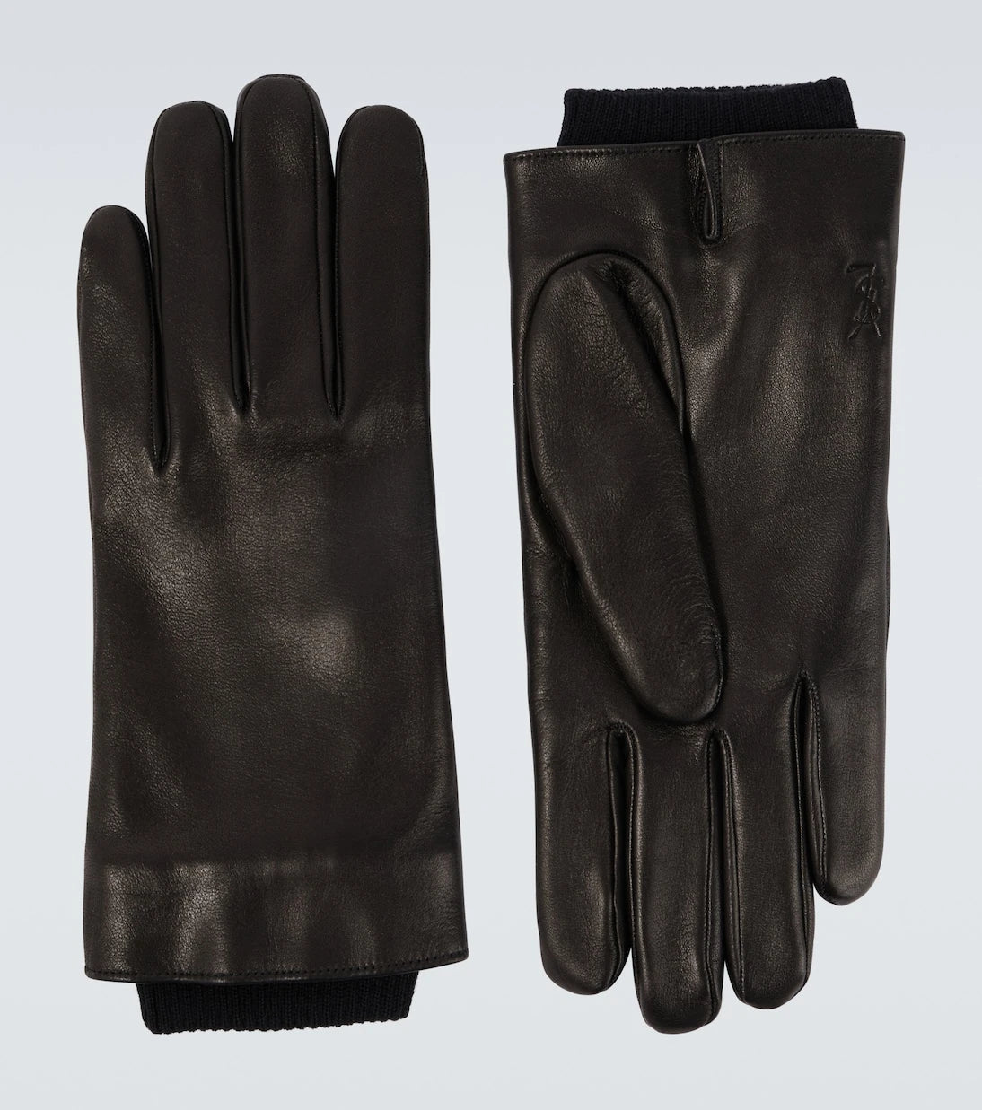Saint Laurent - Cassandre wool-lined leather gloves