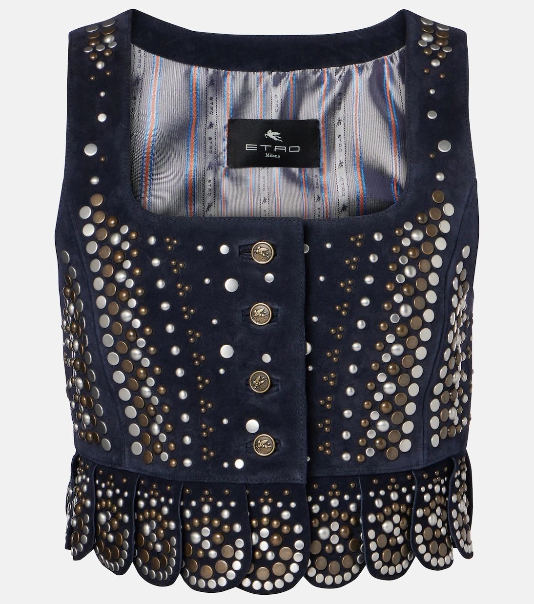 Etro - Studded suede vest