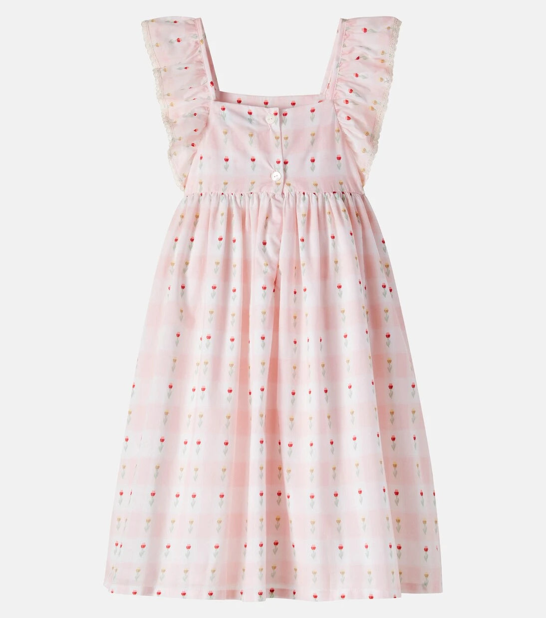 Bebe Organic - Bella checked floral cotton dress