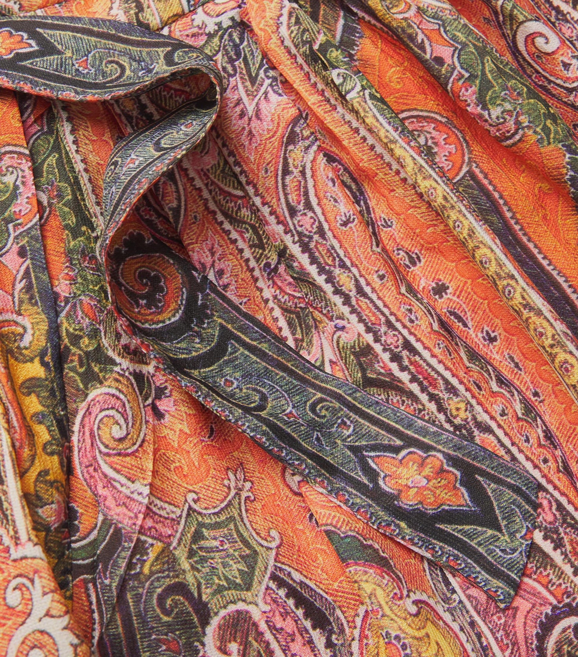 Orange Silk Melissa Maxi Dress