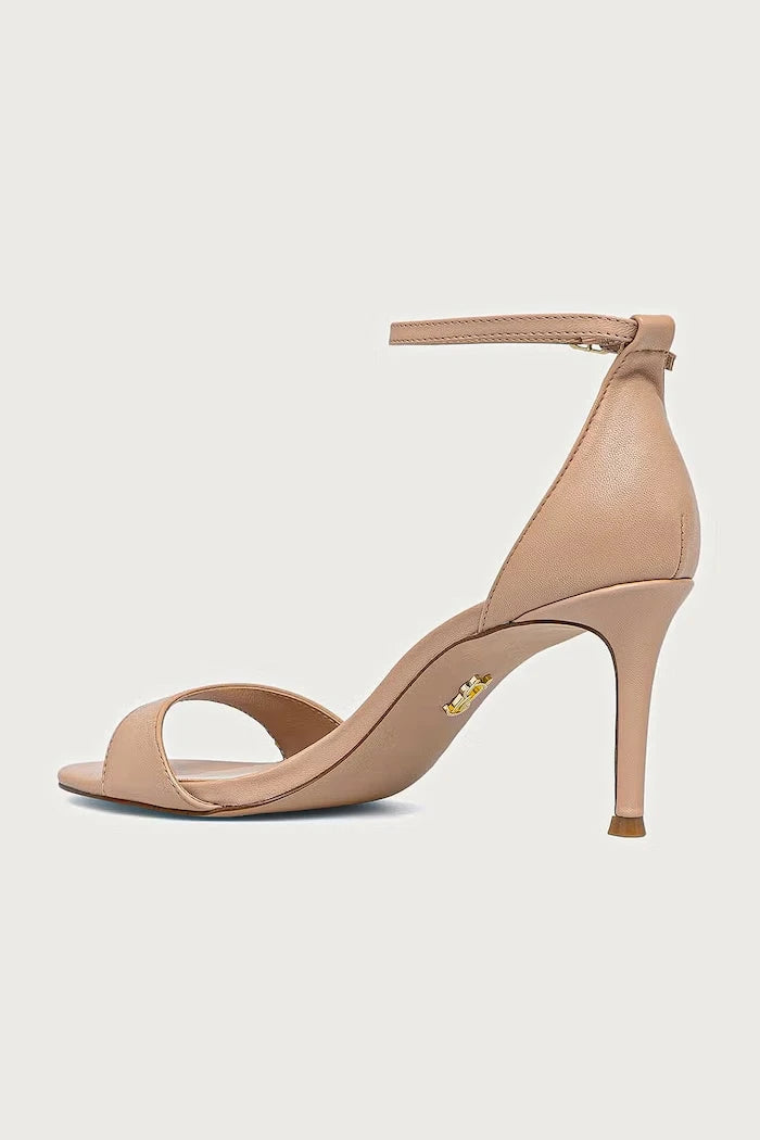 Steve Madden deri yüksek topuklu sandalet Necy