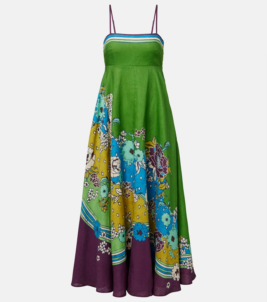 Alémais - Nanci printed linen midi dress