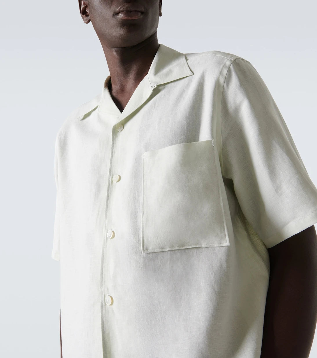 Zegna - قميص بولينج كتان