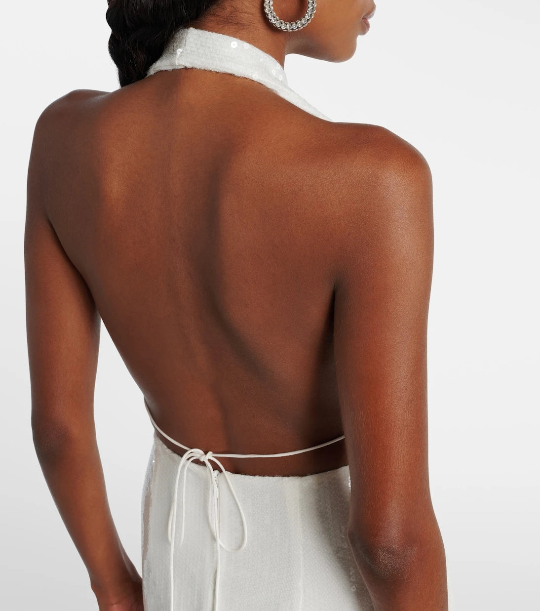 Alex Perry - Bridal sequined open-back minidress