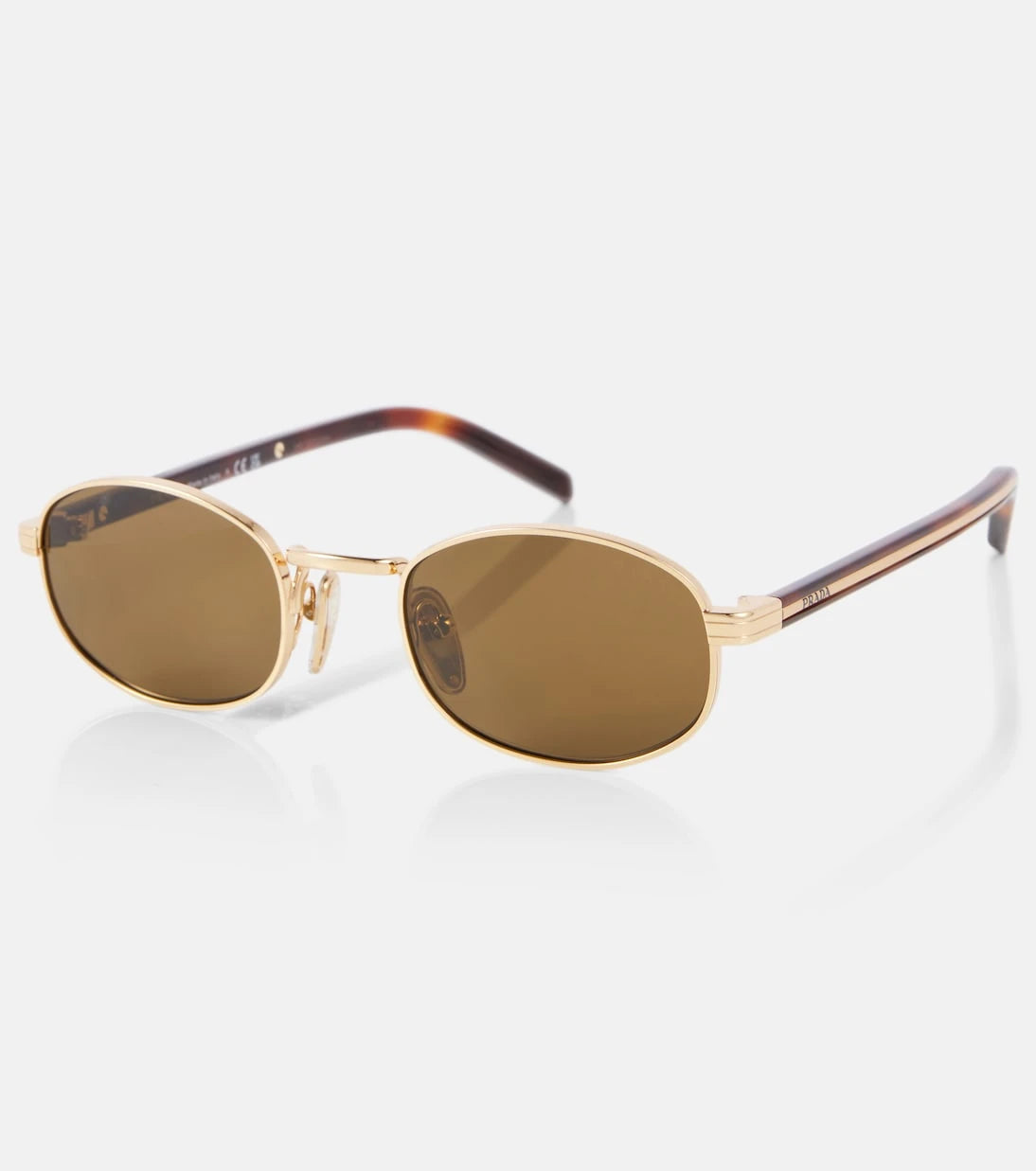Prada - Iconic Plaque round sunglasses