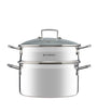 3-Ply Stainless Steel Sauté Multi-Steamer with Glass Lid (24cm)