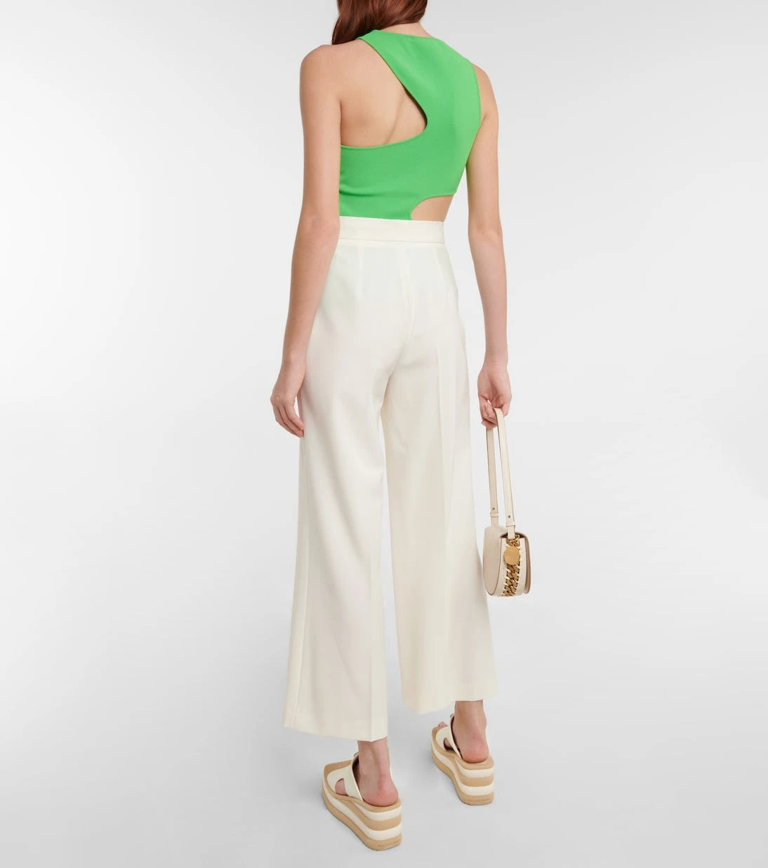 Stella McCartney - High-rise wide-leg twill pants