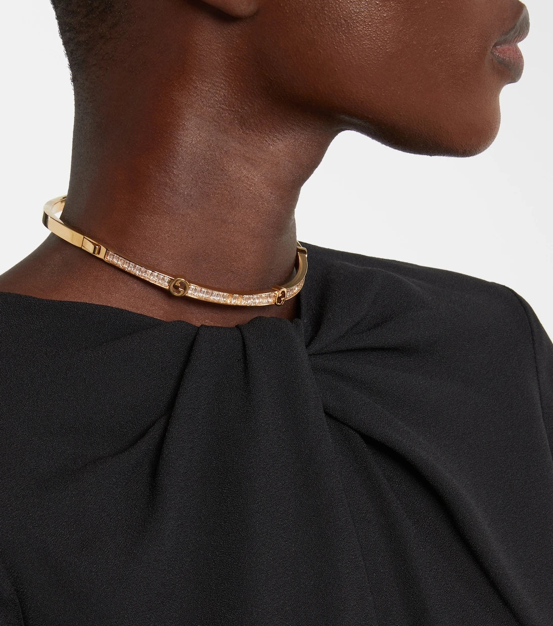 Gucci - Gucci Blondie embellished gold-plated choker