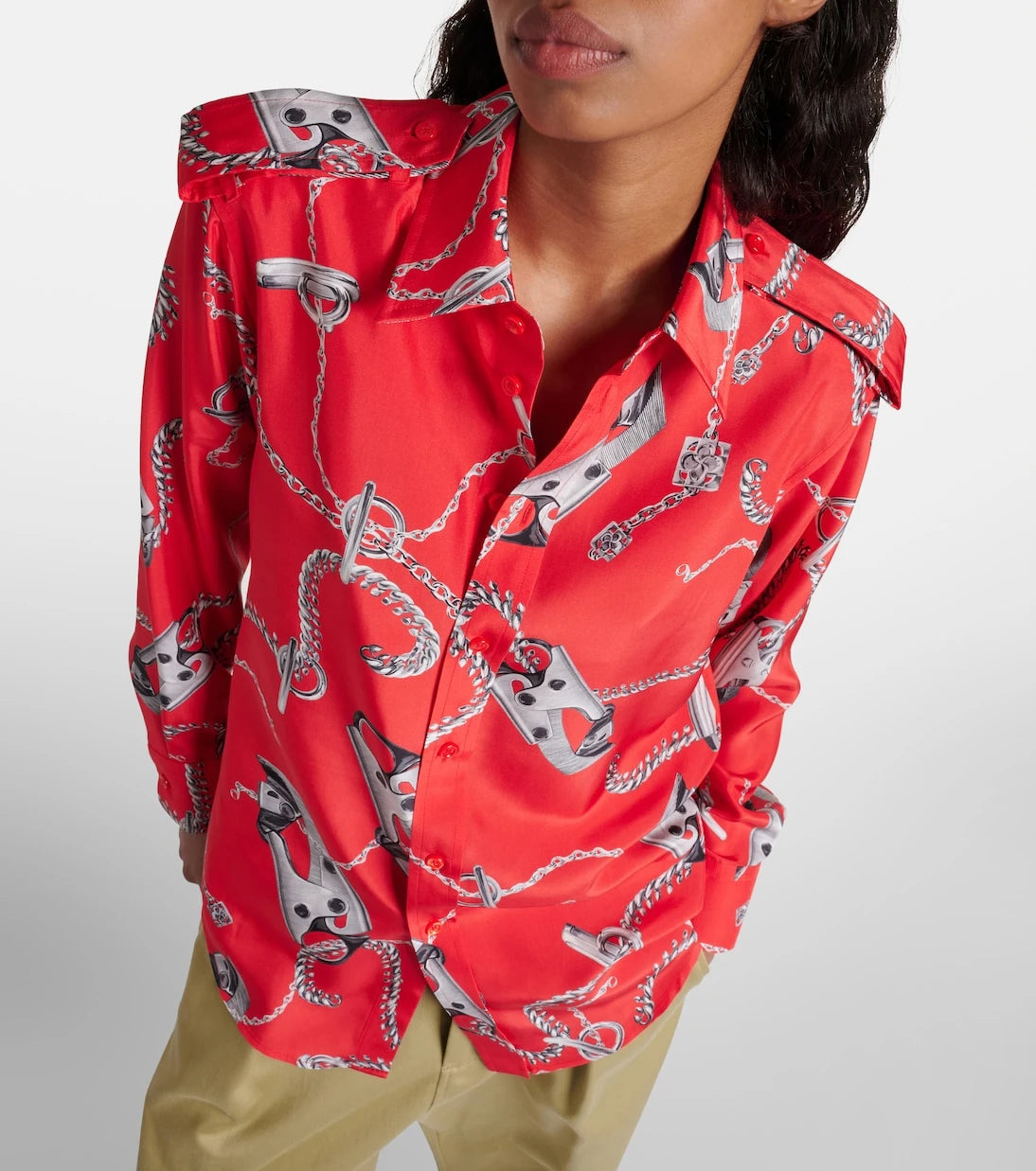 Burberry - Printed silk shirt