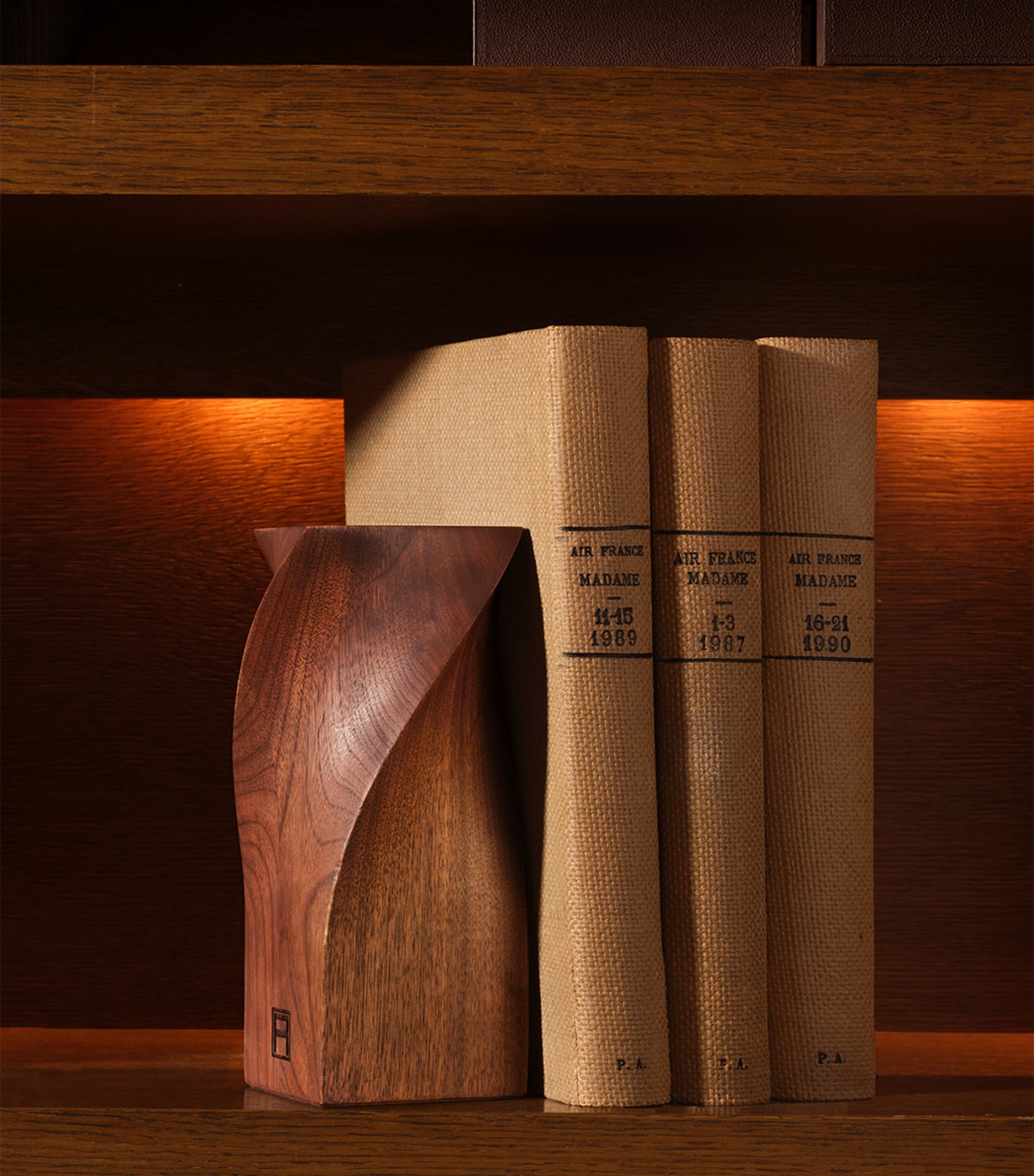 Walnut Twist Bookends