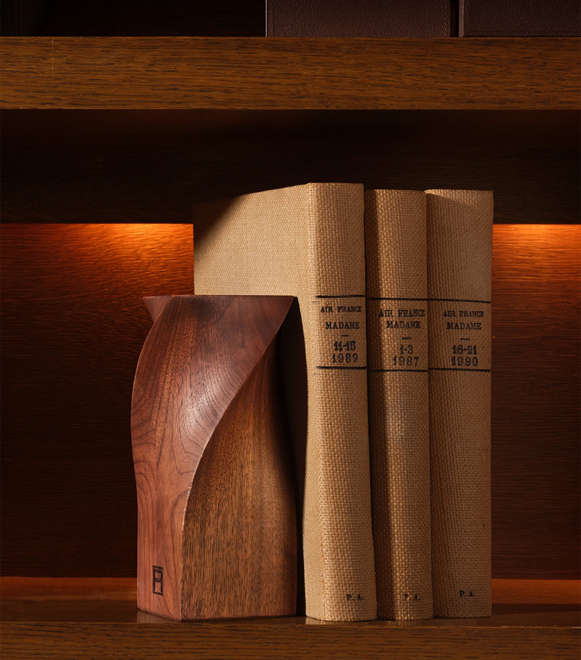 Walnut Twist Bookends