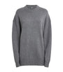 Skims Grey Oversized Cashmere Boyfriend Sweater