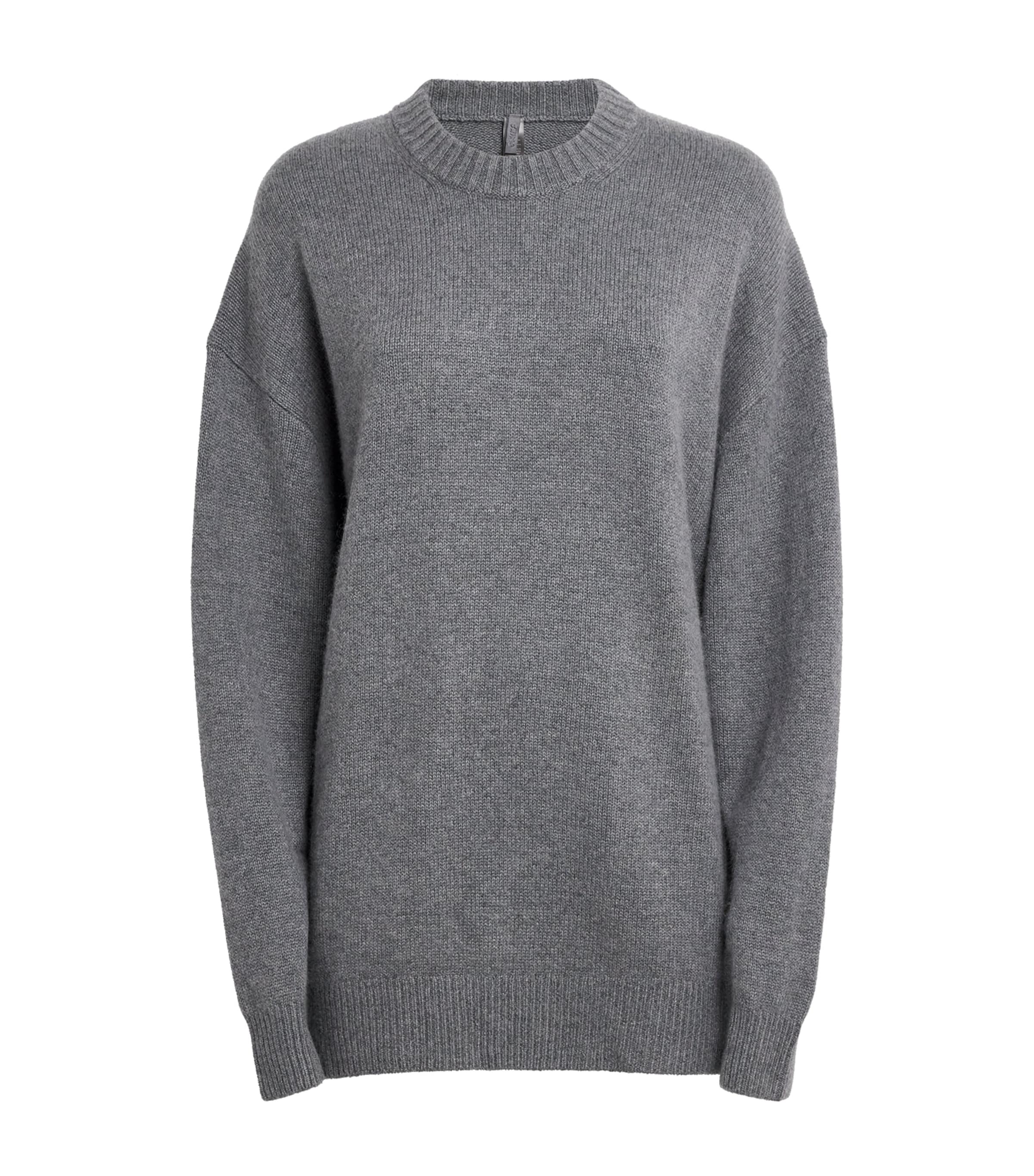 Skims Grey Oversized Cashmere Boyfriend Sweater