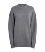 Skims Grey Oversized Cashmere Boyfriend Sweater