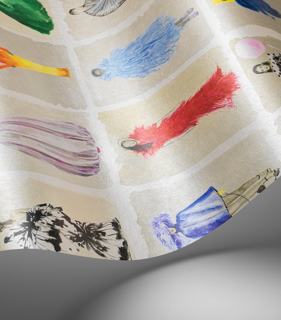 Cole & Son x Harrods Interior Design 175 Anniversary Edition Couture Carousel Wallpaper - Bright Multi Pearl