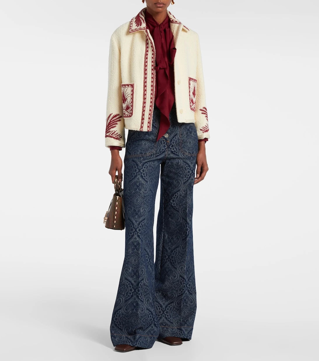 Etro - Embroidered wool bouclé jacket