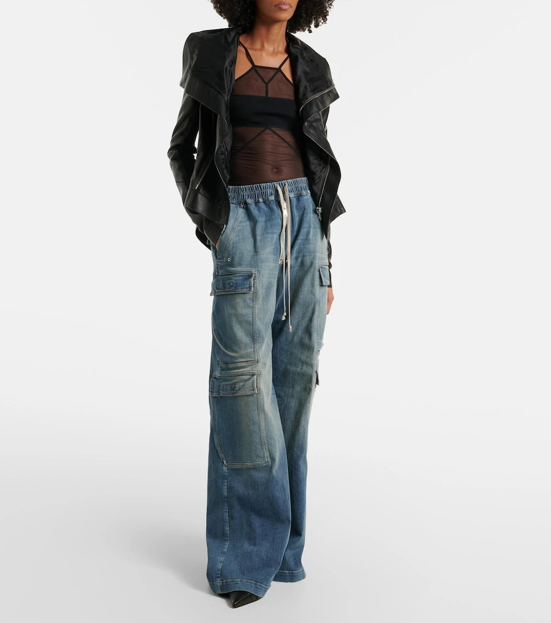 Rick Owens - SL Combo yarı şeffaf üst