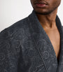 Wool Paisley Print Dressing Gown