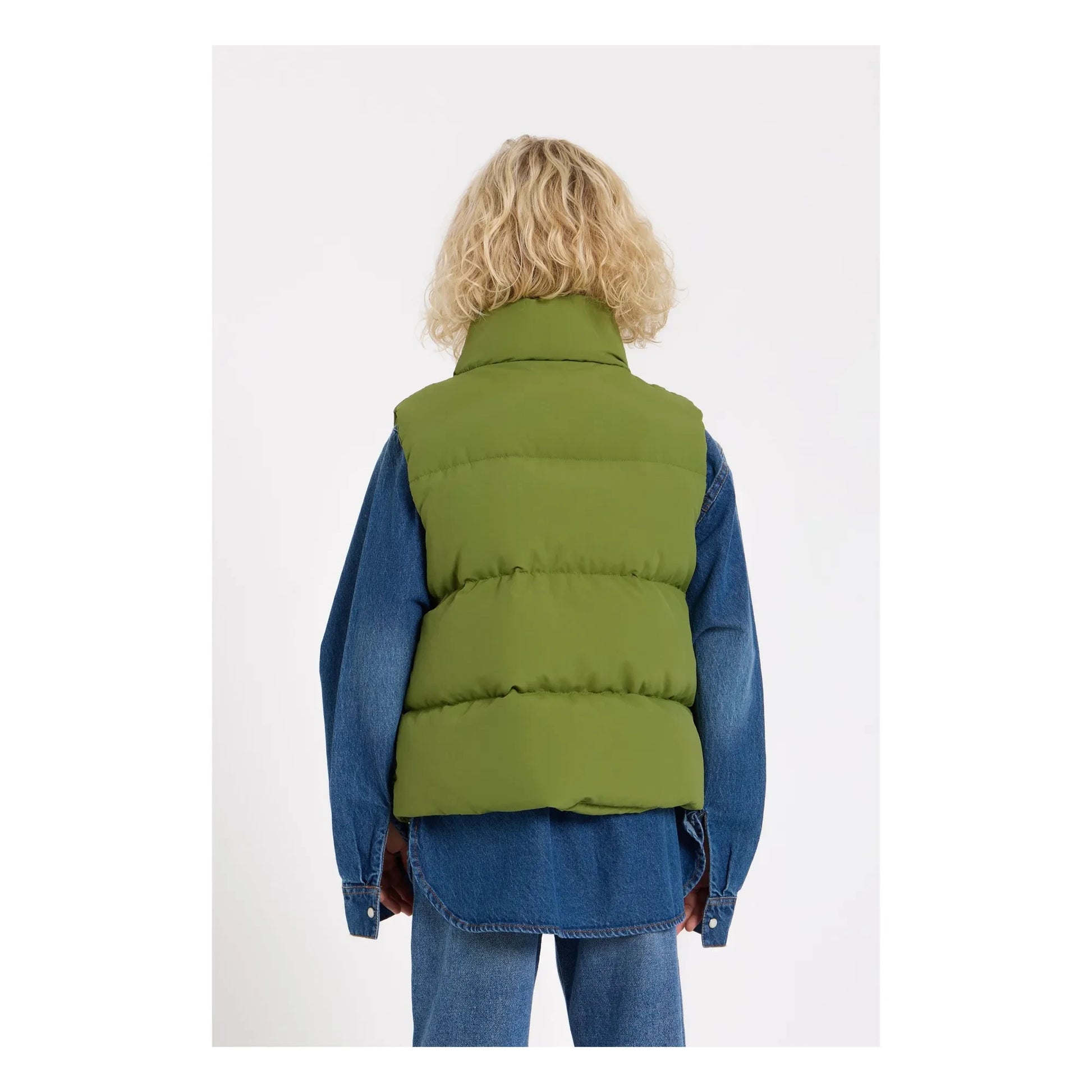 Hundred Pieces - Temper Recycled Fiber Sleeveless Down Jacket | Green