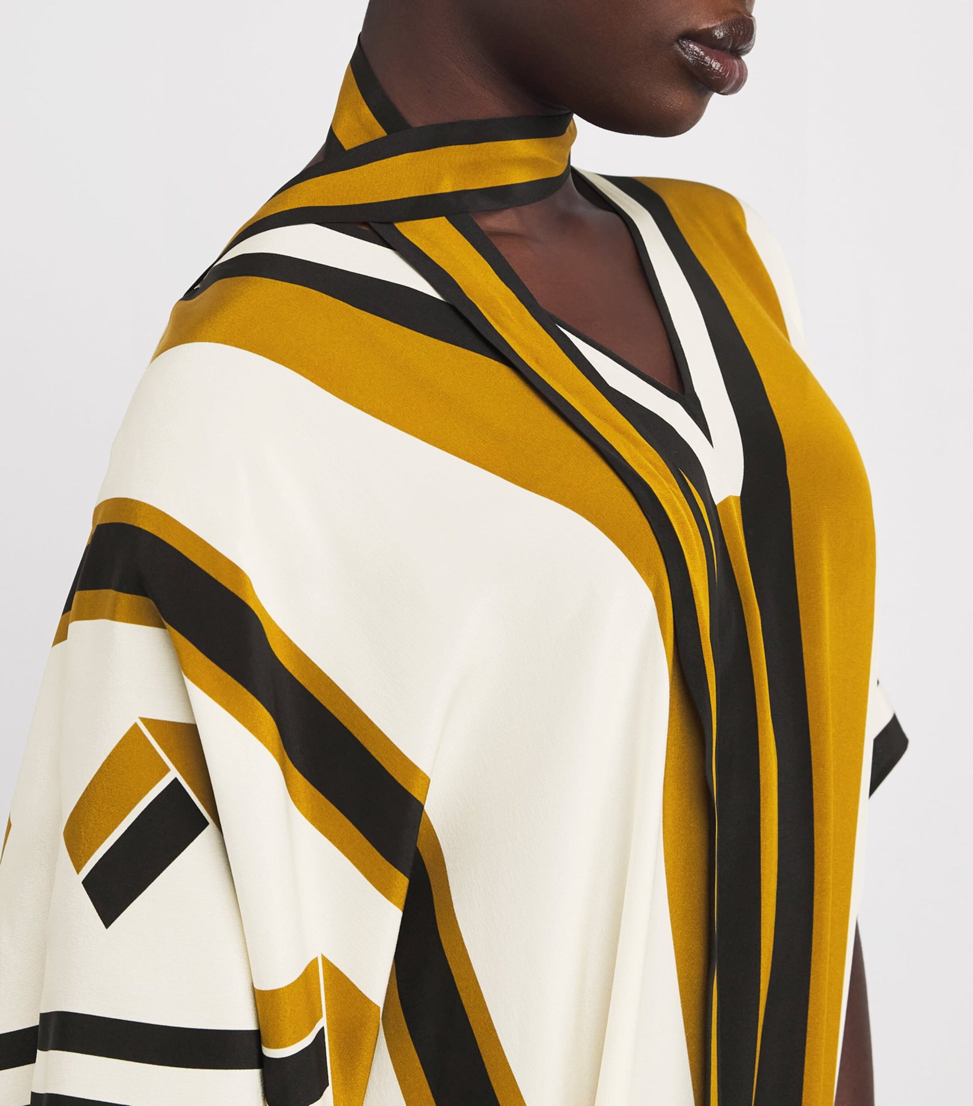 Multi Silk Stripe Kaftan