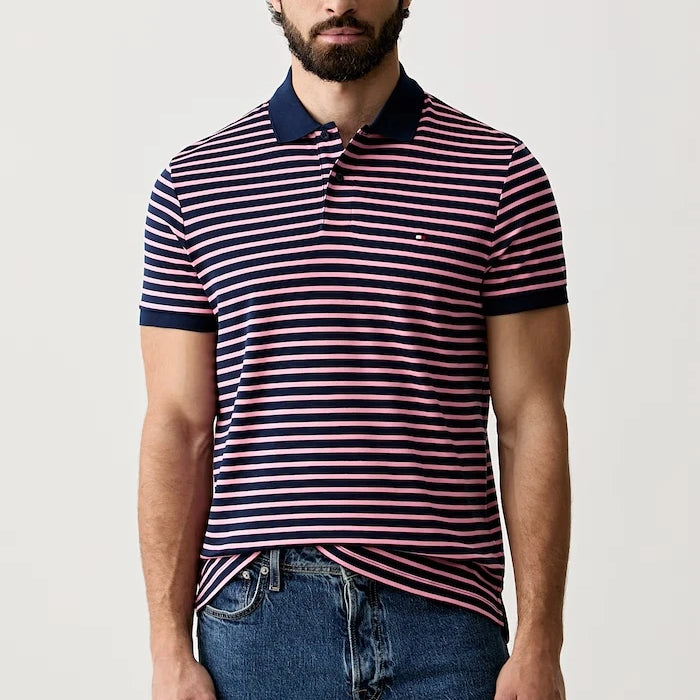 Tommy Hilfiger тениска с яка мъжки от памук