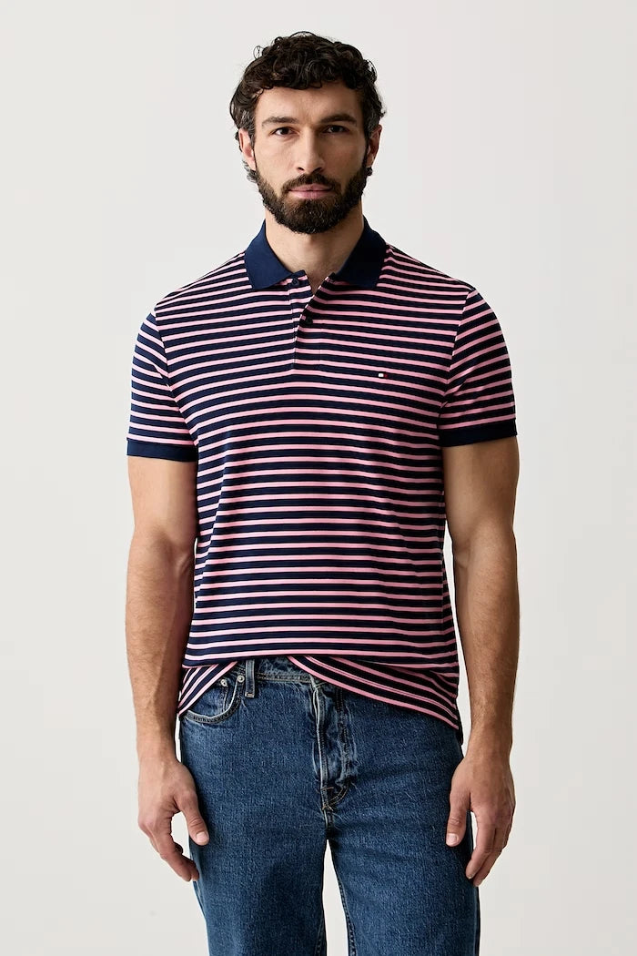 Tommy Hilfiger тениска с яка мъжки от памук