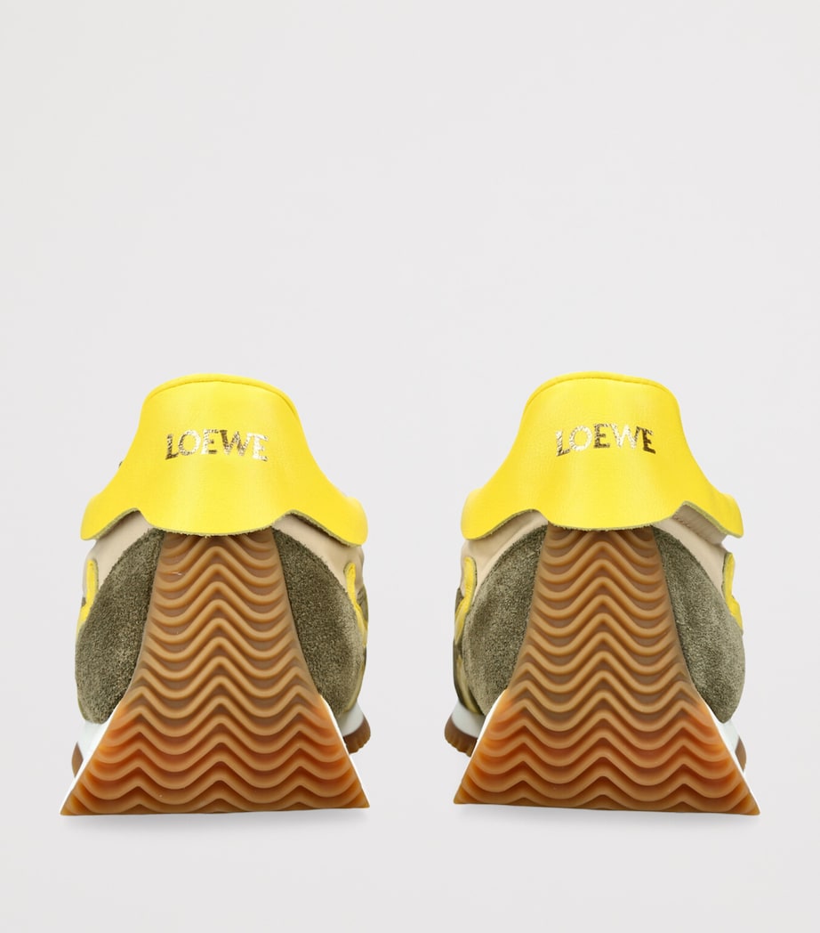 LOEWE Green Suede Flow Runner Sneakers