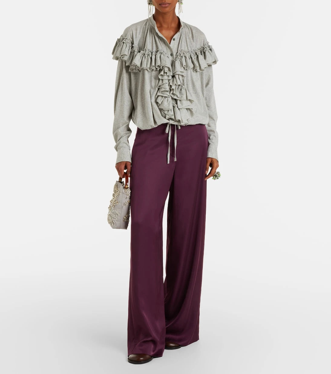 Dries Van Noten - Micro embellished top-handle bag