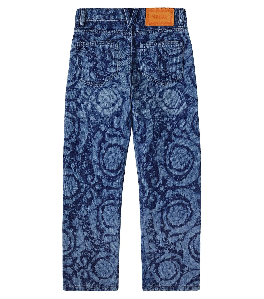 Versace Kids - Barocco printed straight-leg jeans