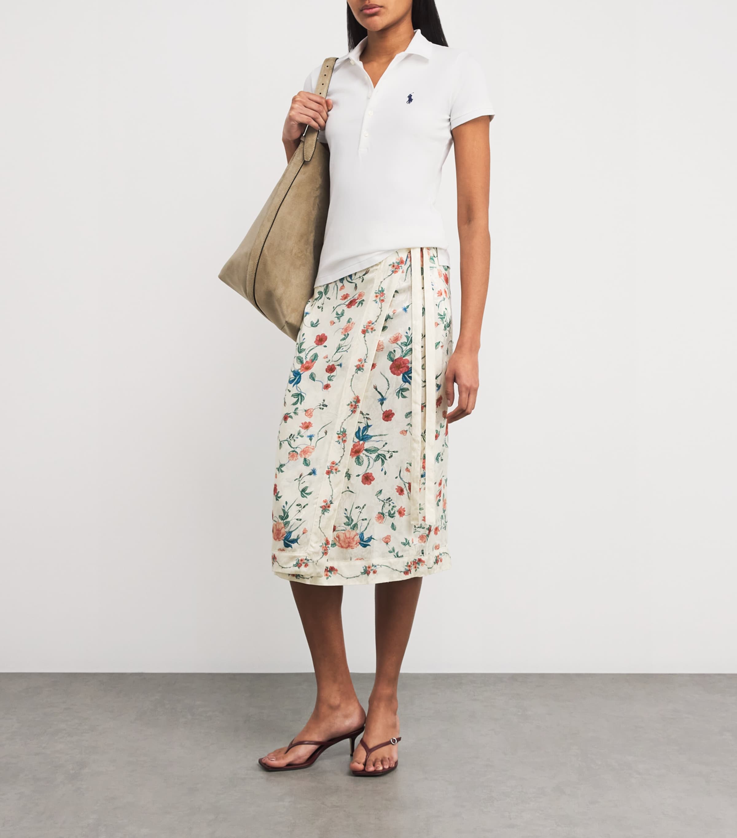 Polo Ralph Lauren White Stretch-Cotton Julie Polo Shirt