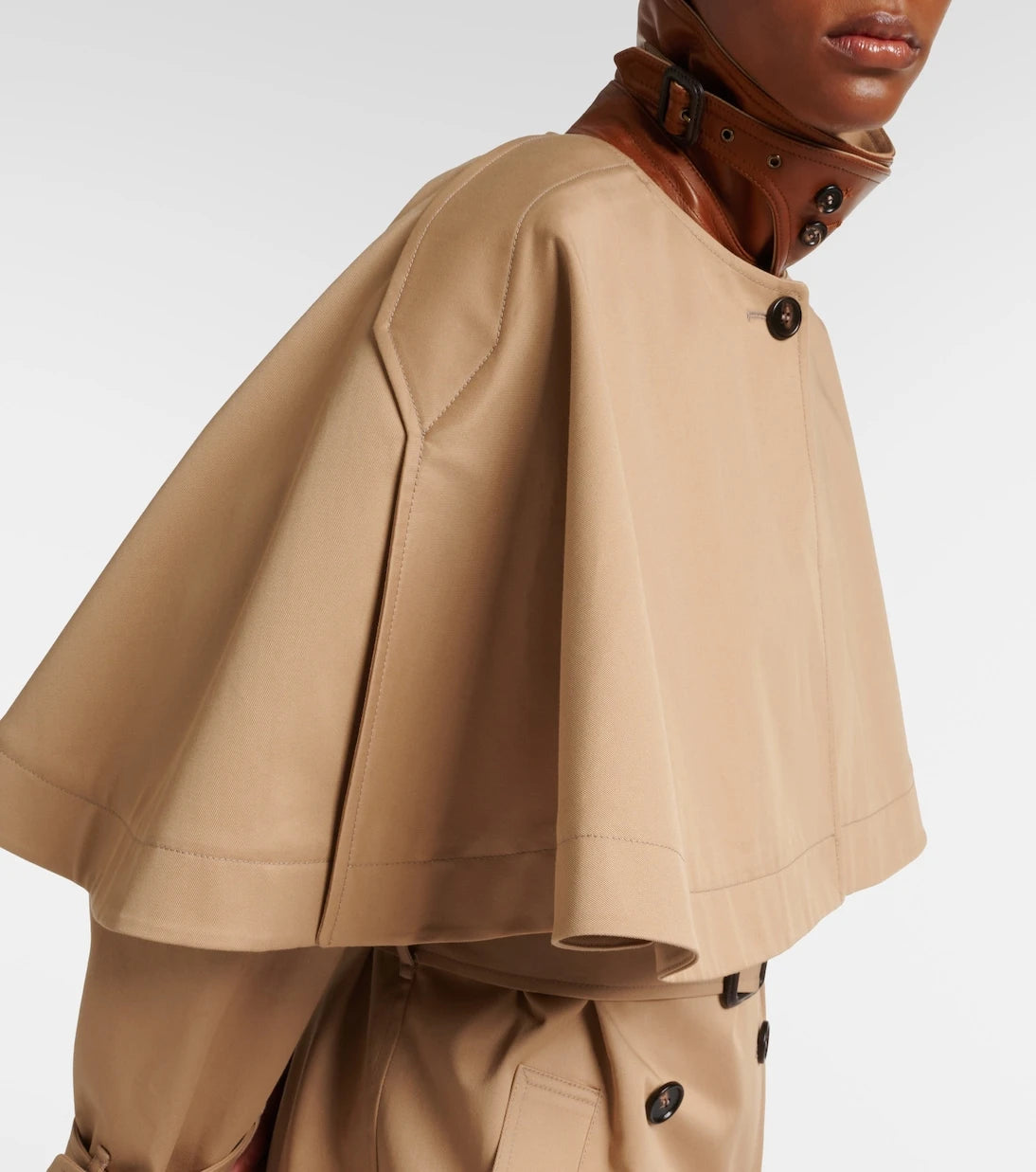 Chloé - Caped cotton gabardine trench coat
