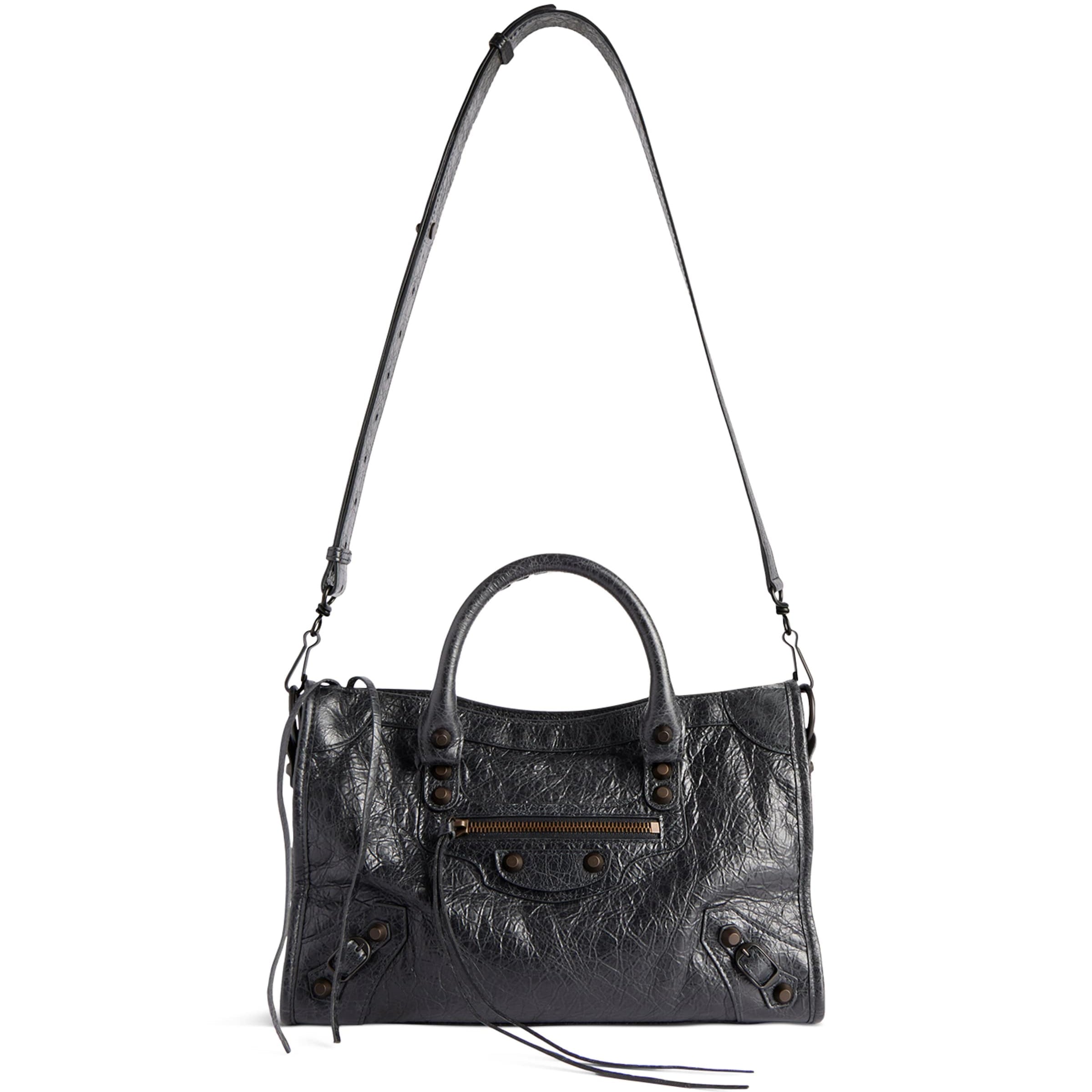 Balenciaga Black Small Leather Le City Top-Handle Bag