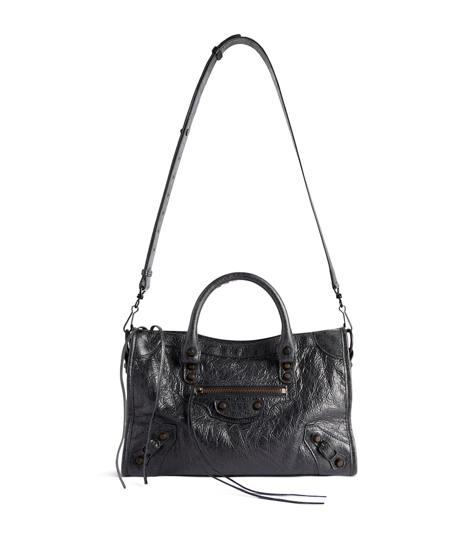 Balenciaga Black Small Leather Le City Top-Handle Bag