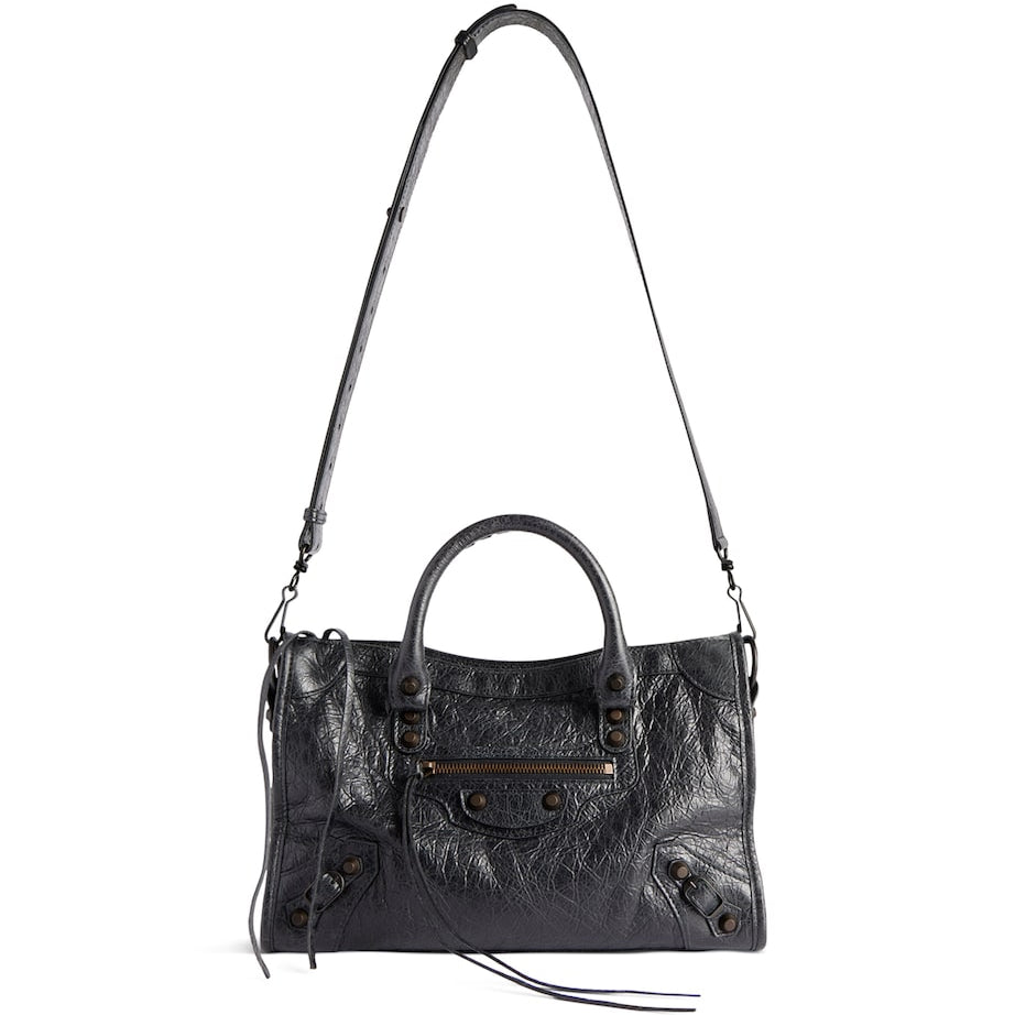 Balenciaga Black Small Leather Le City Top-Handle Bag