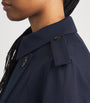 Veronica Beard Navy Stretch-Wool Conneley Dickey Trench Coat