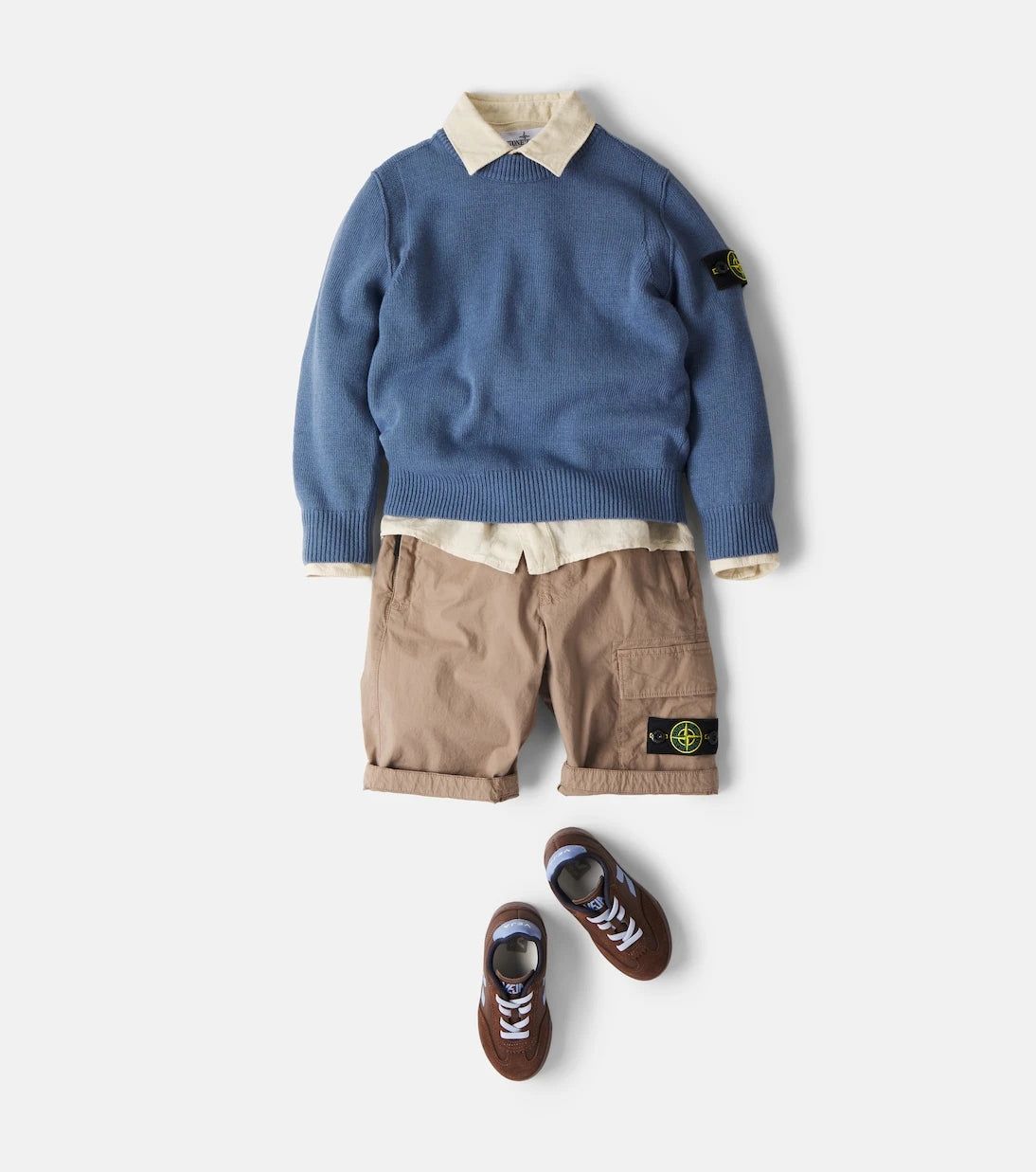 Stone Island Junior - Compass wool and cashmere-blend sweater